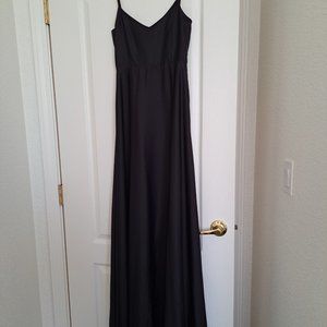 Show me your mumu faith maxi black luxe satin dress